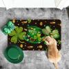 Artoid Mode Shamrock Hat St. Patrick’s Day Doormat, Spring Home Decor Low-Profile Switch Rug Door Mat Floor Mat for Indoor Outdoor 17×29 Inch