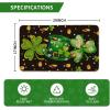Artoid Mode Shamrock Hat St. Patrick’s Day Doormat, Spring Home Decor Low-Profile Switch Rug Door Mat Floor Mat for Indoor Outdoor 17×29 Inch