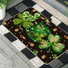 Artoid Mode Shamrock Hat St. Patrick’s Day Doormat, Spring Home Decor Low-Profile Switch Rug Door Mat Floor Mat for Indoor Outdoor 17×29 Inch