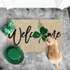 Artoid Mode Shamrock Welcome Doormat, Seasonal Holiday St. Patrick’s Day Low-Profile Yard Floor Switch Mat for Indoor Outdoor 17 x 29 Inch