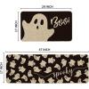 Artoid Mode Spooky Ghosts Boo Halloween Kitchen Mats Set of 2, Black Home Decor Low-Profile Kitchen Rugs for Floor – 17×29 and 17×47 Inch(Black)