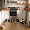 Artoid Mode Spooky Ghosts Boo Halloween Kitchen Mats Set of 2, Black Home Decor Low-Profile Kitchen Rugs for Floor – 17×29 and 17×47 Inch(Black)