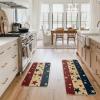 Artoid Mode Stars and Stripes 4TH of July Patriotic Kitchen Mats Set of 2, Memorial Day Home Decor Kitchen Rugs for Floor – 17×29 and 17×47 Inch