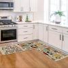 Artoid Mode The Kitchen is The Heart of The Home Kitchen Mats Set of 2, Seasonal Cooking Sets Holiday Party Low-Profile Floor Mat for Home Kitchen – 17×29 and 17×47 Inch(Beige)
