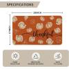 Artoid Mode Turkey Pumpkin Leaves Thanksgiving Doormat, Thanksful Home Decor Low-Profile Switch Rug Door Mat Floor Mat for Indoor Outdoor 17×29 Inch