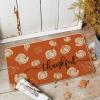 Artoid Mode Turkey Pumpkin Leaves Thanksgiving Doormat, Thanksful Home Decor Low-Profile Switch Rug Door Mat Floor Mat for Indoor Outdoor 17×29 Inch