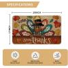 Artoid Mode Turkey Thanksgiving Doormat, Give Thanks Gobble Home Decor Low-Profile Switch Rug Door Mat Floor Mat for Indoor Outdoor 17×29 Inch