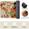 Artoid Mode Turkey Thanksgiving Kitchen Mats Set of 2, Gobble Pumpkin Maple Leaves Home Decor Low-Profile Kitchen Rugs for Floor – 17×29 and 17×47 Inch