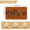 Artoid Mode Turkey Thanksgiving Welcome Doormat, Thanksful Home Decor Low-Profile Switch Rug Door Mat Floor Mat for Indoor Outdoor 17×29 Inch(Orange)