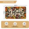 Artoid Mode Turkey Welcome Thanksgiving Doormat, Thanksful Pumpkin Corn Home Decor Low-Profile Switch Rug Door Mat Floor Mat for Indoor Outdoor 17×29 Inch