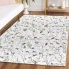 Artoid Mode Twigs Bird Spring Area Rug, Summer Retro Home Decor Low-Profile Area Rugs for Entryway Bedroom Living Room Laundry Room Indoor 5×7 Feet(White)