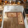Artoid Mode Vintage Mushroom Bird Pumpkin Fall Kitchen Mats Set of 2, Autumn Home Decor Low-Profile Kitchen Rugs for Floor – 17×29 and 17×47 Inch