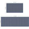 Artoid Mode Washable Non Slip Kitchen Rugs and Mats Set of 2, Rubber Backing Absorbent Kitchen Mats for Floor Front of Sink – 17×29 and 17×47 Inch(Blue)