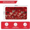 Artoid Mode Welcome Love Bowknot Valentine’s Day Doormat, Home Decor Low-Profile Switch Rug Door Mat for Indoor Outdoor 17×29 Inch(Red)