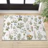 Artoid Mode Wild Floral Antique Herbs Area Rug, Home Decor Low-Profile Area Rugs for Entryway Bedroom Living Room Laundry Room Indoor 5×7 Feet(Wildflower-1)