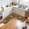 Artoid Mode Wood Lobster Irises Happy Mardi Gras Kitchen Mats Set of 2, Home Decor Low-Profile Kitchen Rugs for Floor – 17×29 and 17×47 Inch