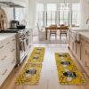 Artoid Mode Yellow Bee Kind Spring Kitchen Mats Set of 2, Summer Home Decor Low-Profile Kitchen Rugs for Floor – 17×29 and 17×47 Inch(Yellow)