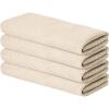 Artoid Mode 100% Cotton Navy Blue Waffle Weave Kitchen Dish Cloths, 13×28 Inch Ultra Soft Absorbent Quick Drying Kitchen Dish Towels Set of 4(Beige)