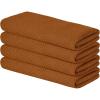 Artoid Mode 100% Cotton Navy Blue Waffle Weave Kitchen Dish Cloths, 13×28 Inch Ultra Soft Absorbent Quick Drying Kitchen Dish Towels Set of 4(Caramel)