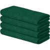 Artoid Mode 100% Cotton Navy Blue Waffle Weave Kitchen Dish Cloths, 13×28 Inch Ultra Soft Absorbent Quick Drying Kitchen Dish Towels Set of 4(Dark Green)
