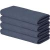 Artoid Mode 100% Cotton Navy Blue Waffle Weave Kitchen Dish Cloths, 13×28 Inch Ultra Soft Absorbent Quick Drying Kitchen Dish Towels Set of 4(Dark Grey)