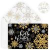 Artoid Mode 24 Pack Hello Winter Thank You Cards Golden Snowflakes Greeting Cards Gift With Envelope Sticker Blank Note Cards for Birthday Wedding Baby Shower Bridal Shower, 4 x 6 Inch