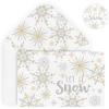 Artoid Mode 24 Pack Let It Snow Thank You Cards Winter Snowflakes Greeting Cards Gift With Envelope Sticker Blank Note Cards for Birthday Wedding Baby Shower Bridal Shower, 4 x 6 Inch