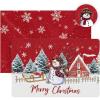 Artoid Mode 24 Pack Merry Christmas Thank You Cards House Snowman Xmas Tree Greeting Cards Gift With Envelope Sticker Blank Note Cards for Birthday Wedding Baby Shower Bridal Shower, 4 x 6 Inch
