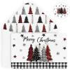 Artoid Mode 24 Pack Merry Christmas Thank You Cards Star Red Black Xmas Tree Greeting Cards Gift With Envelope Sticker Blank Note Cards for Birthday Wedding Baby Shower Bridal Shower, 4 x 6 Inch(Black/White)
