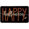 Artoid Mode Bats Happy Black Halloween Decorative Doormat, Seasonal Low-Profile Floor Switch Mat for Indoor Outdoor 17×29 Inch(Black)