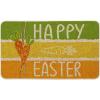 Artoid Mode Carrot Happy Easter Doormat, Colorful Wood Spring Home Decor Low-Profile Switch Rug Door Mat Floor Mat for Indoor Outdoor 17×29 Inch DM084
