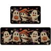 Artoid Mode Cute Ghost Boo Halloween Kitchen Mats Set of 2, Low-Profile Home Decor Kitchen Rugs for Floor – 17×29 and 17×47 Inch
