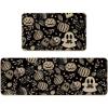 Artoid Mode Ghosts Boo Pumpkin Leave Halloween Kitchen Mats Set of 2, Low-Profile Home Decor Kitchen Rugs for Floor – 17×29 and 17×47 Inch
