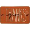 Artoid Mode Give Thanks Pumpkin Thanksgiving Welcome Decorative Doormat, Seasonal Fall Low-Profile Floor Rug Switch Mat for Indoor Outdoor 17×29 Inch(1’5″ x 2’5″)