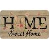 Artoid Mode Home Sweet Home Bunny Flowers Easter Doormat, Home Decor Low-Profile Switch Rug Door Mat Floor Mat for Indoor Outdoor 17×29 Inch