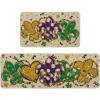 Artoid Mode Irises Beads Love Mardi Gras Kitchen Mats Set of 2, Home Decor Low-Profile Kitchen Rugs for Floor – 17×29 and 17×47 Inch