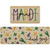 Artoid Mode Irises Mardi Gras Kitchen Mats Set of 2, Home Decor Low-Profile Kitchen Rugs for Floor – 17×29 and 17×47 Inch