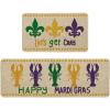 Artoid Mode Let’s Get Cray Happy Mardi Gras Welcome Decorative Kitchen Mats Set of 2, Home Party Low-Profile Home Kitchen Rugs – 17×29 and 17×47 Inch