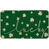 Artoid Mode Lucky Shamrock St. Patrick’s Day Welcome Decorative Doormat, Seasonal Spring Low-Profile Rug Switch Mat for Indoor Outdoor 17×29 Inch