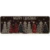 Artoid Mode Merry Christmas Trees Christmas Decorative Doormat Black, Seasonal Winter Xmas Holiday Low-Profile Floor Mat Switch Mat for Indoor Outdoor 17 x 29 Inch(Black)