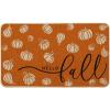 Artoid Mode Orange Pumpkins Hello Fall Doormat, Autumn Home Decor Low-Profile Switch Rug Door Mat for Indoor Outdoor 17×29 Inch(Orange)