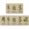Artoid Mode Parsley Sage Oregano Basil Bay Leaves Decorative Kitchen Mats Set of 2, Seasonal Holiday Party Low-Profile Floor Mat for Home Kitchen – 17×29 and 17×47 Inch(17″ x 29″ /17″ x 47″)