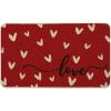 Artoid Mode Red Love Valentine’s Welcome Decorative Doormat, Seasonal Anniversary Wedding Low-Profile Rug Switch Mat for Indoor Outdoor 17×29 Inch