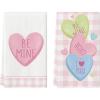 Artoid Mode Red Sugar Heart Love Valentine’s Kitchen Towels Dish Towels, 18×26 Inch Farmhouse Anniversary Wedding Decoration Hand Towels Set of 2(Pink)