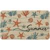 Artoid Mode Sea Shell Starfish Coral Summer Doormat, Home Decor Low-Profile Switch Rug Door Mat Floor Mat for Indoor Outdoor 17×29 Inch