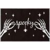 Artoid Mode Skull Spooky Spider Halloween Door Mat, Party Home Decor Low-Profile Non-Slip Washable Throw Rug for Kitchen Entryway Front Door Bedroom Bathroom Indoor 2×3 Feet(Black)