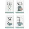Artoid Mode Ware Funny Coffee Kitchen Towels Dish Towels, 18×26 Inch Farmhouse Daily Holiday Cooking Baking Decoration Cleaning Set of 4