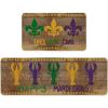 Artoid Mode Wood Lobster Irises Happy Mardi Gras Kitchen Mats Set of 2, Home Decor Low-Profile Kitchen Rugs for Floor – 17×29 and 17×47 Inch