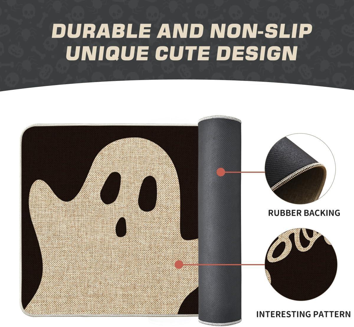 imageArtoid Mode Ghost Boo Halloween Doormat Spooky Home Decor LowProfile Switch Rug Door Mat Floor Mat for Indoor Outdoor 17x29 Inch