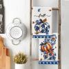 Artoid Mode Blue Pumpkin Fall Kitchen Towels Dish Towels, 18×26 Inch Farmhouse Maple Leaves Autumn Decoration Hand Towels Set of 2